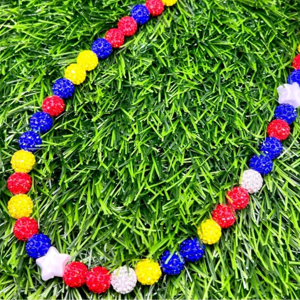 Ronald Acuna Jr. Beaded Atlanta Braves Bling Necklace
